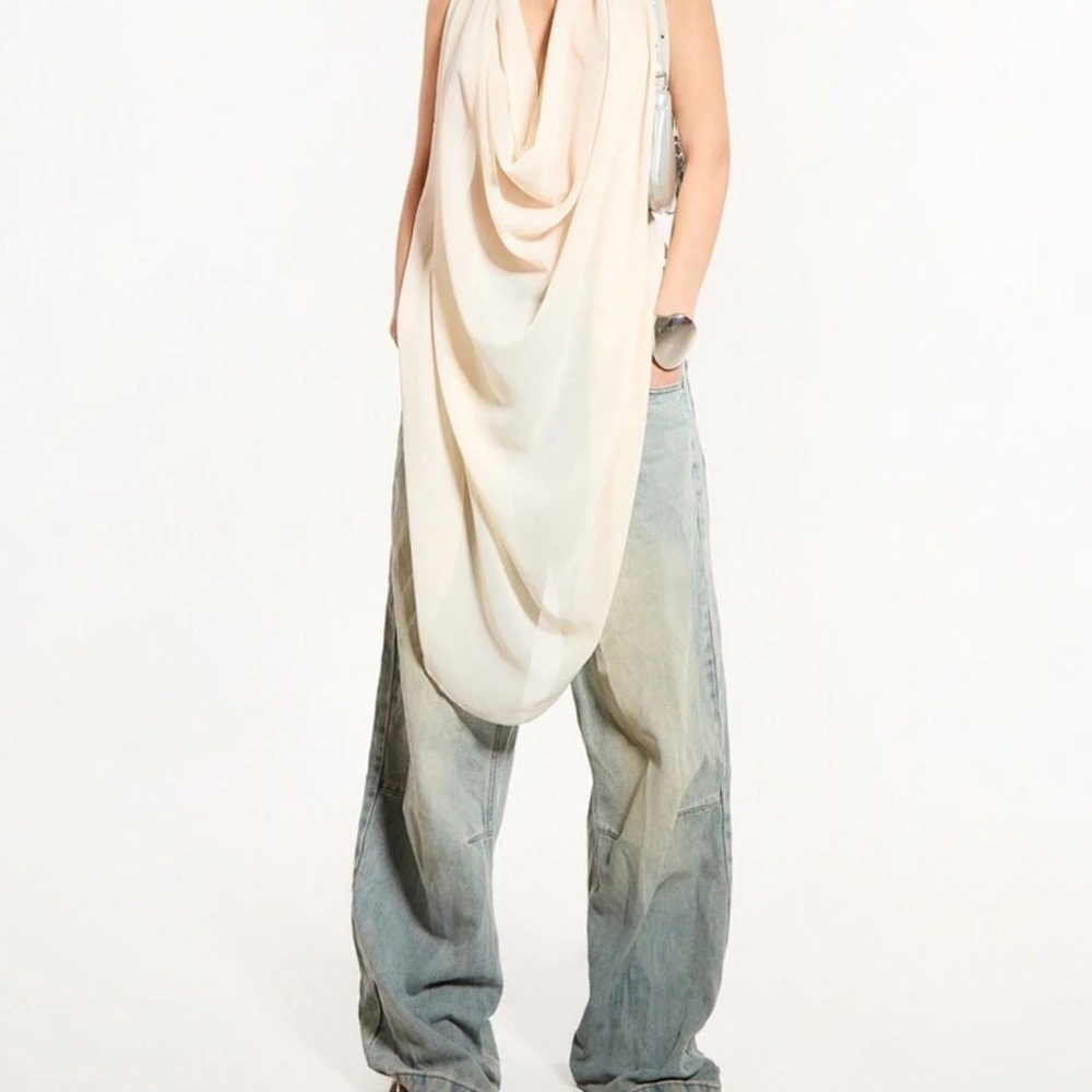Cream Drape Top